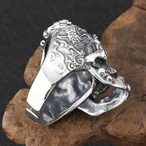 Gothic Punk Men Skull Ring - Picture 3 of 4